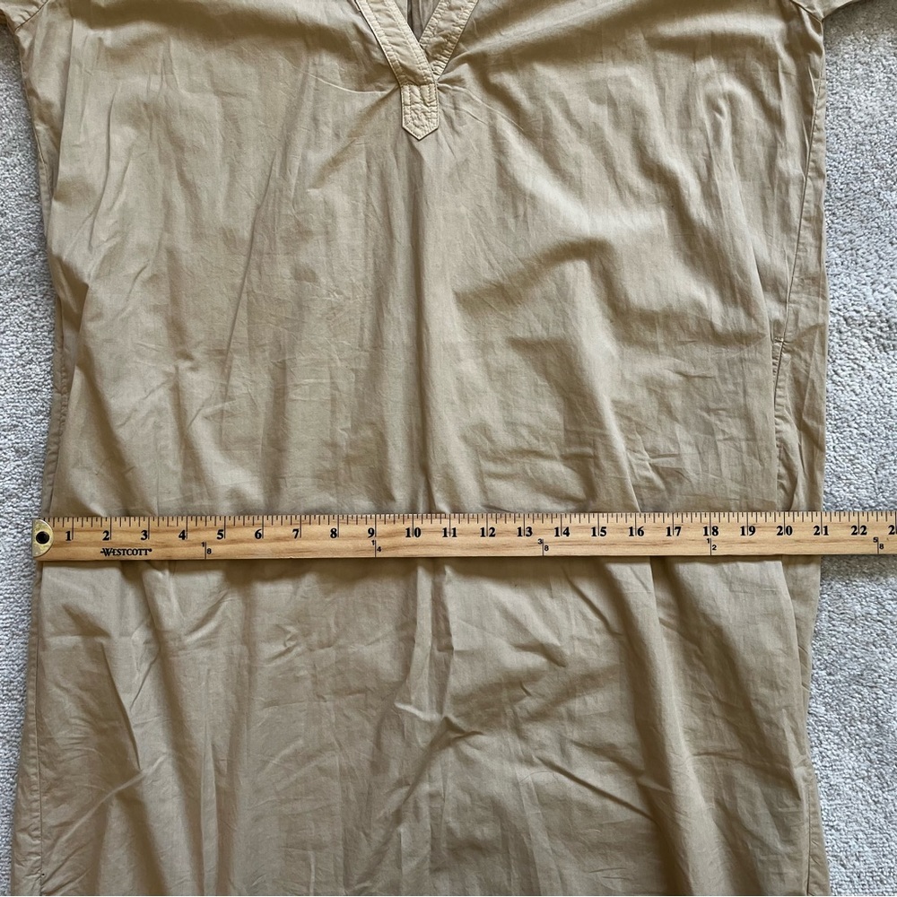 NILI LOTAN RAVEN Dress Size Small Cotton Poplin Midi Sand Beige LAGENLOOK - Picture 9 of 13